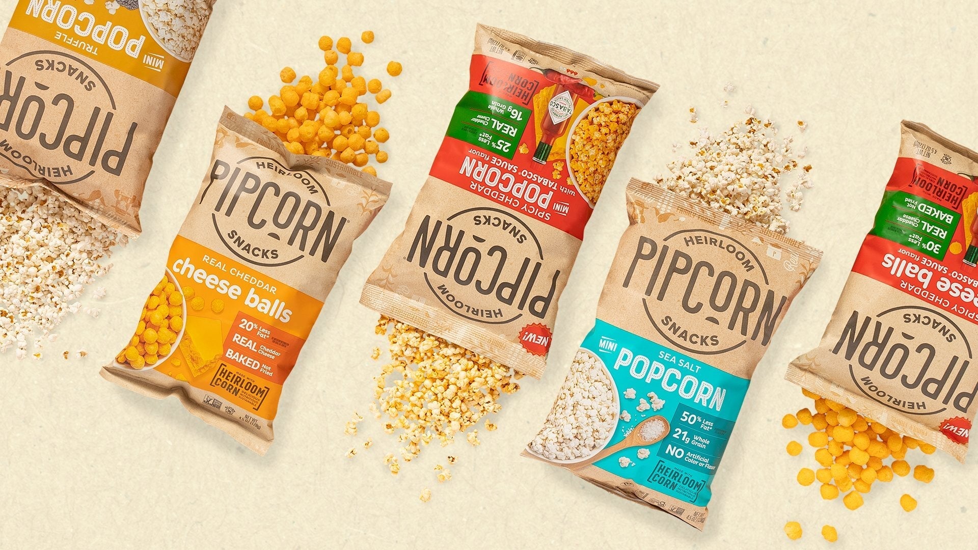 Pipcorn All Products: Mini Popcorn, Cheese Balls, Corn Chips & Snack Crackers ...