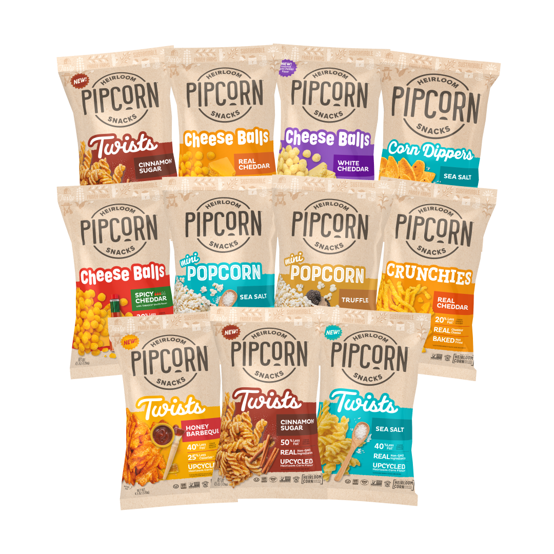 Pipcorn All Products: Mini Popcorn, Cheese Balls, Corn Chips & Snack Crackers ...