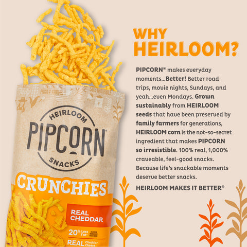 Cheddar Crunchies | Crunchy Cheddar Cheese Snacks | Pipcorn