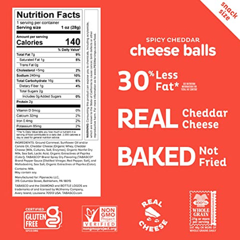 Spicy Cheddar Cheese Balls Snack Size 24-Pack